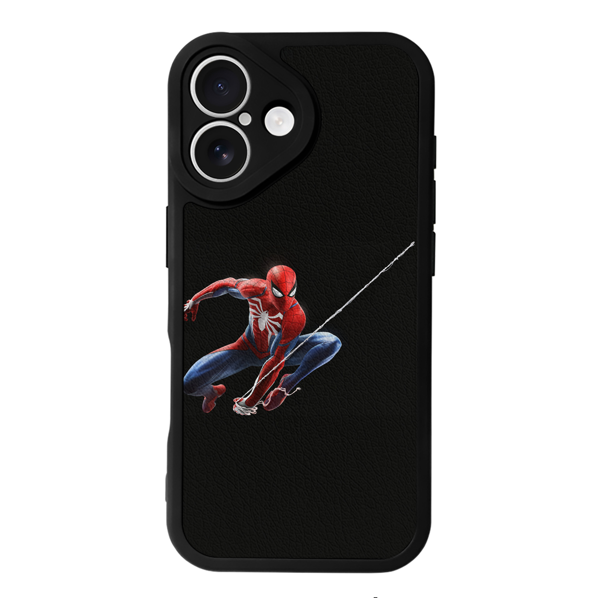 Spider Man スパイダーマン 【iPhone 16シリーズ対応】シリコンスマホケース（レザー調） 材質：シリコン